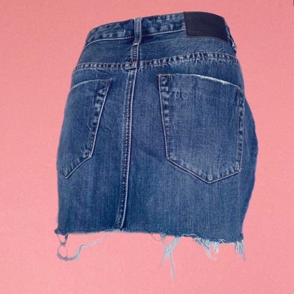 Retro mini denim skirt